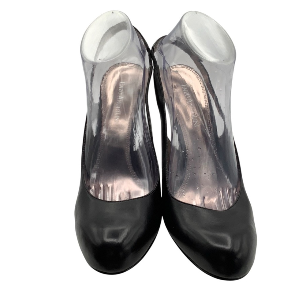 Enzo Angiolini Black leather Heeled Shoes size 8.5‎